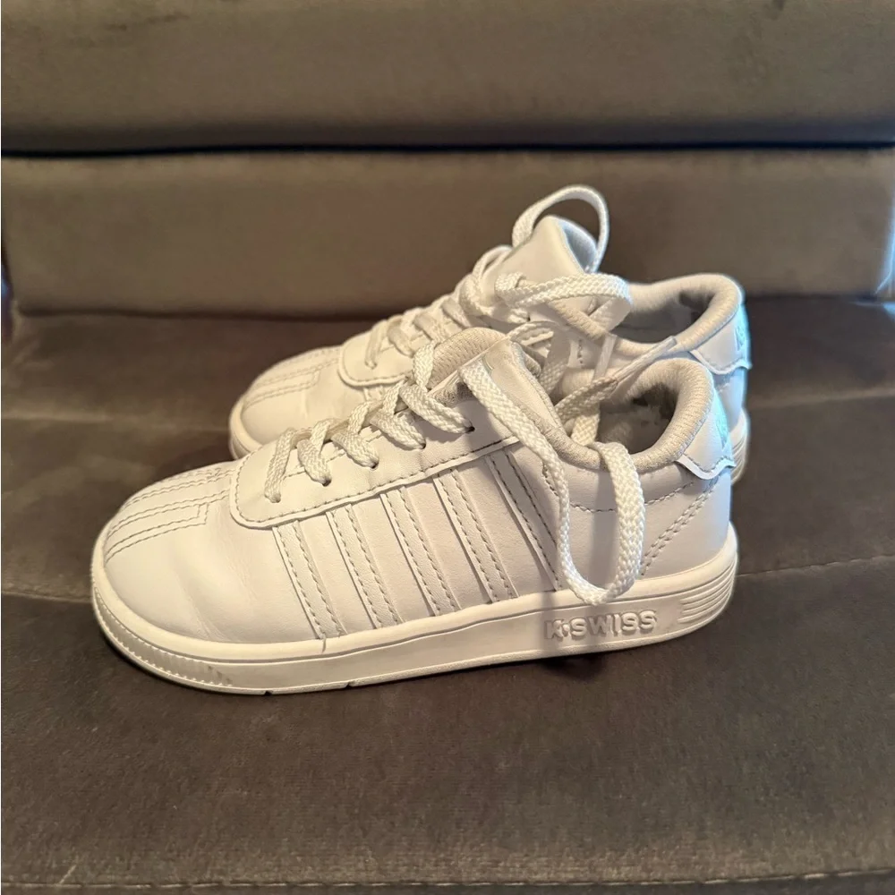 K-Swiss Kids All-White Sneakers